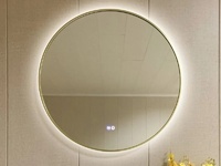 Стилно LED огледало за баня D800 1855/80 Brush Light Gold